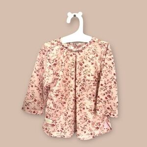 3/$25 Japan Handmade Rose Pink Chiffon Blouse 2T